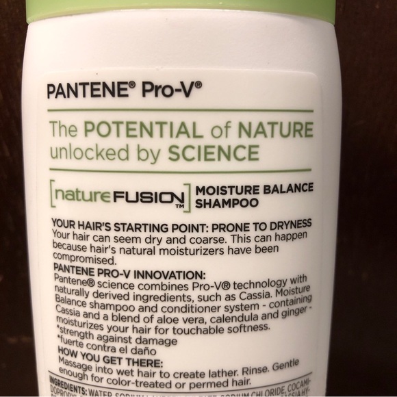 Pantene Pro-V Nature Fusion Moisture Balance Shampoo, Ginger & Aloe Vera 12.6oz - Picture 5 of 8